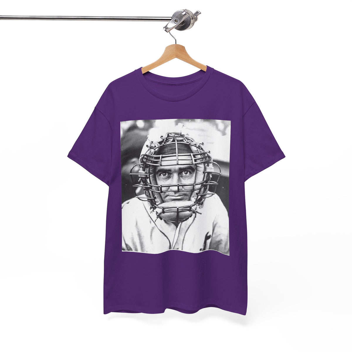 Vintage Baseball Catcher Portrait T-Shirt – Sports Tee