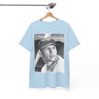 Vintage Baseball Portrait T-Shirt – Classic Retro Player Tee