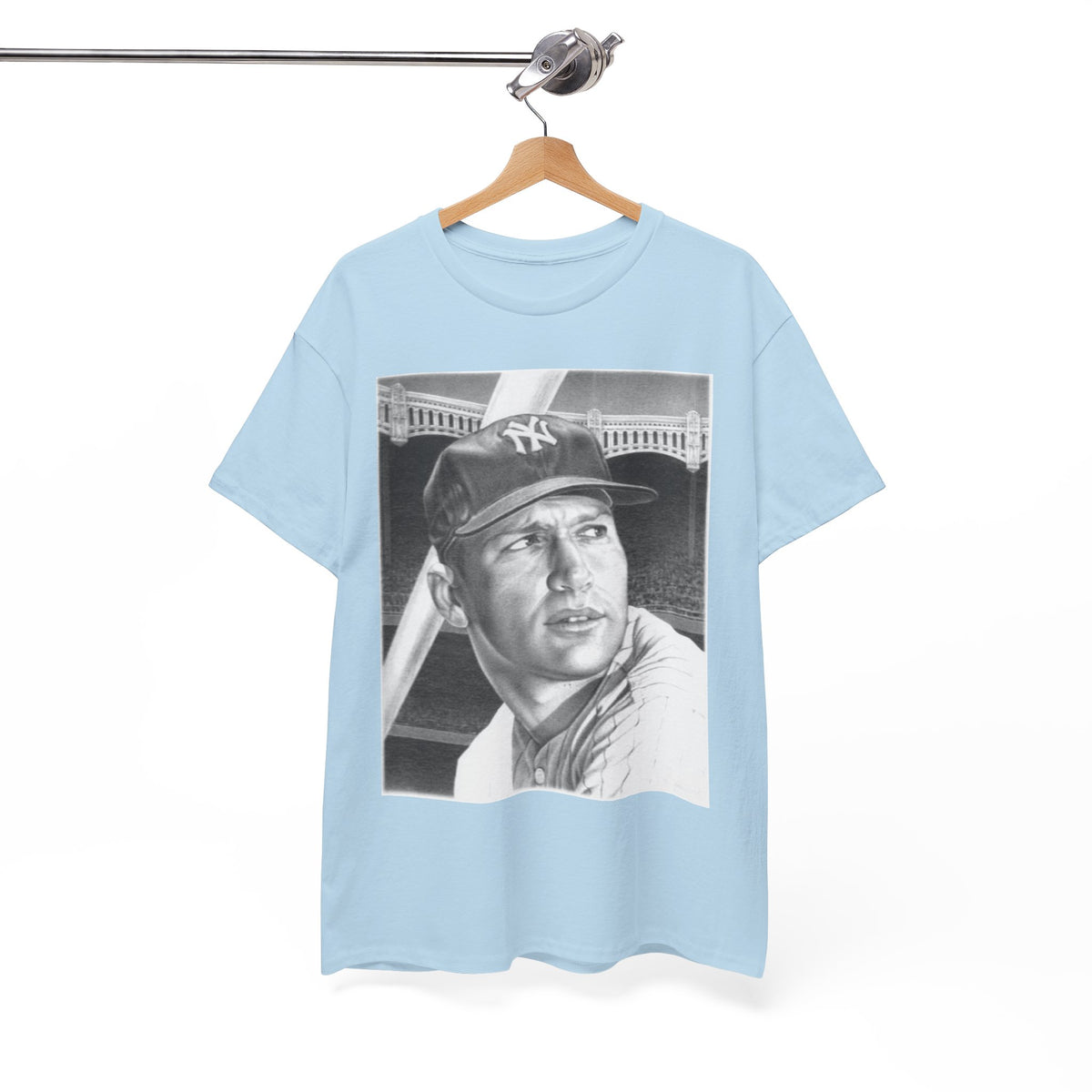 Vintage Baseball Portrait T-Shirt – Classic Retro Player Tee