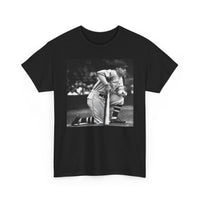 Vintage Baseball Photo T-Shirt – Classic Kneeling Player Graphic Tee