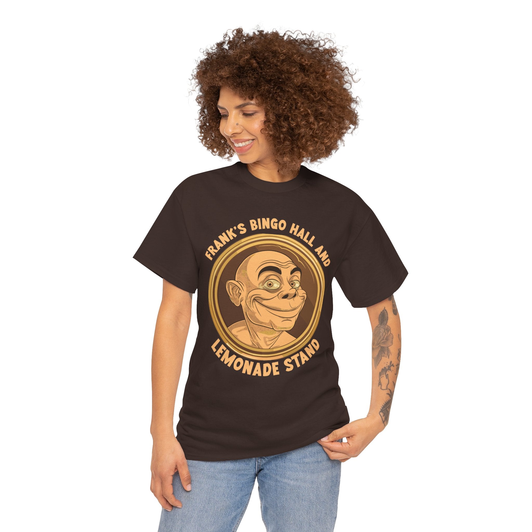 Frank’s Bingo Hall and Lemonade Stand T‑Shirt — Funny Bingo Hall Tee