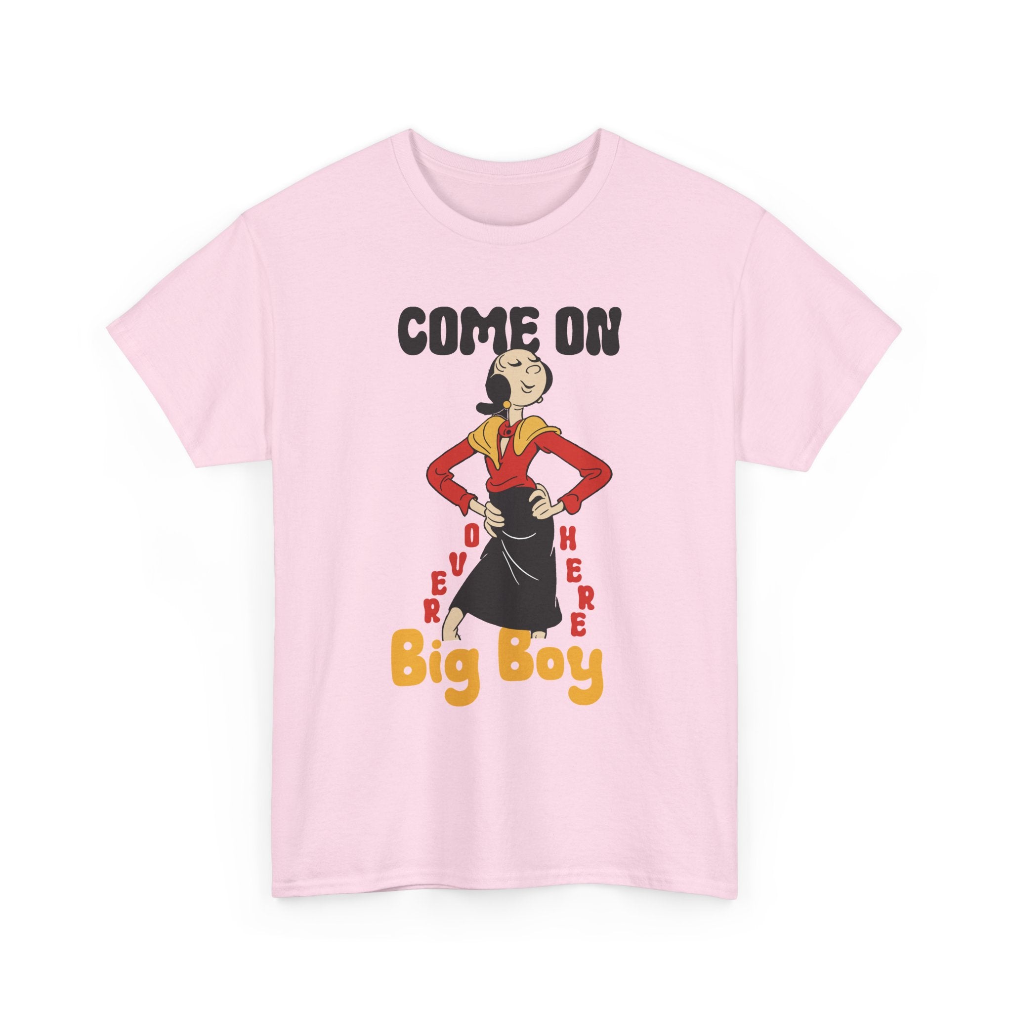 Come On Over Here Big Boy Tee — Retro Pin-Up Graphic T-Shirt