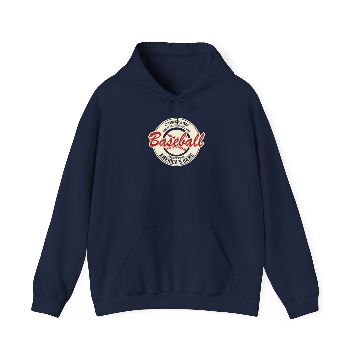 Vintage 'America's Game' Baseball Hoodie — Classic Retro Baseball Pullover Hoodie