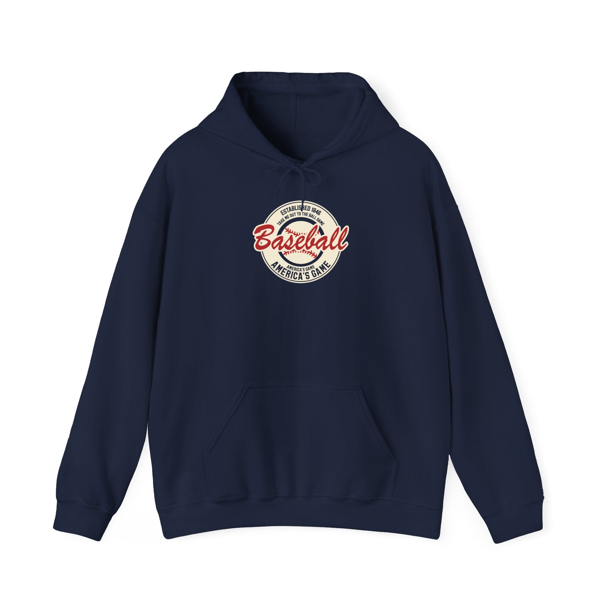 Vintage 'America's Game' Baseball Hoodie — Classic Retro Baseball Pullover Hoodie
