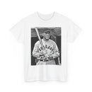 Vintage Chicago Baseball Photo T-Shirt — Retro Black & White Player Legend Tee