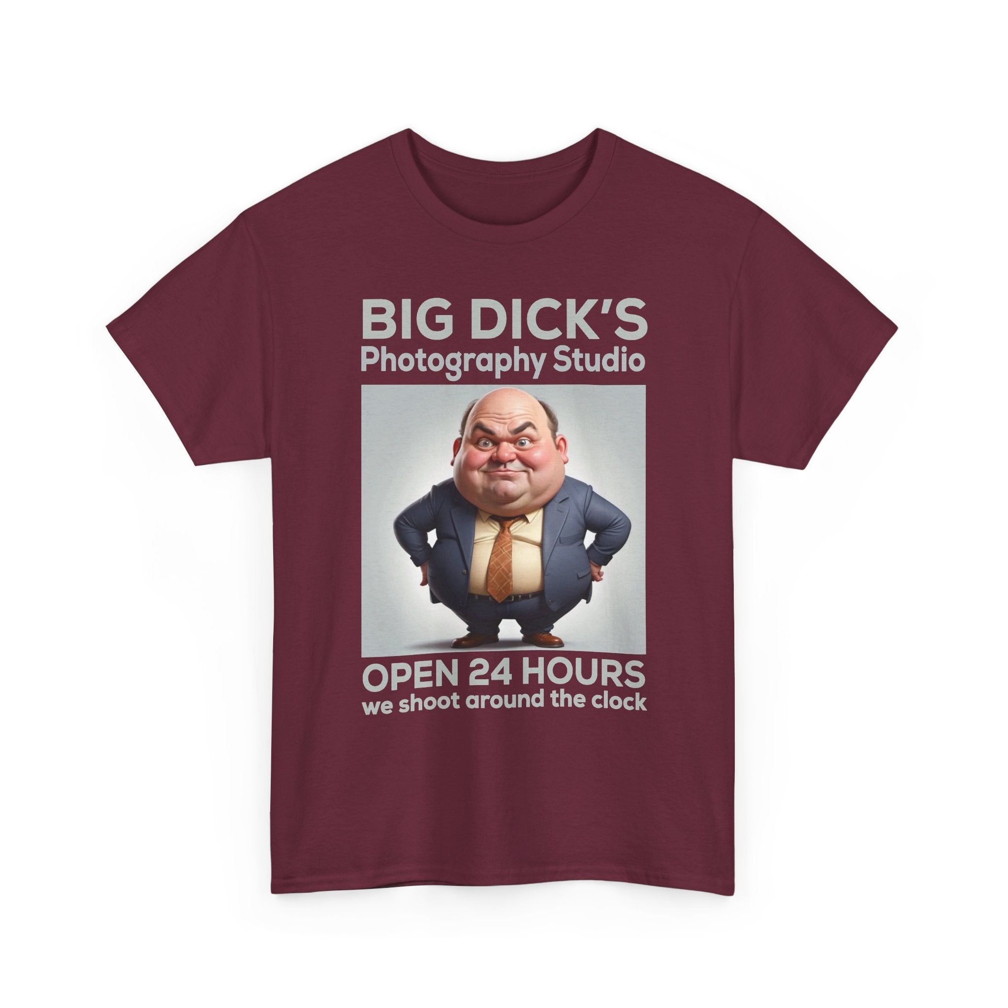 Big Dick's Photography Studio T-Shirt — Funny Novelty Graphic Tee (Open 24 Hours)