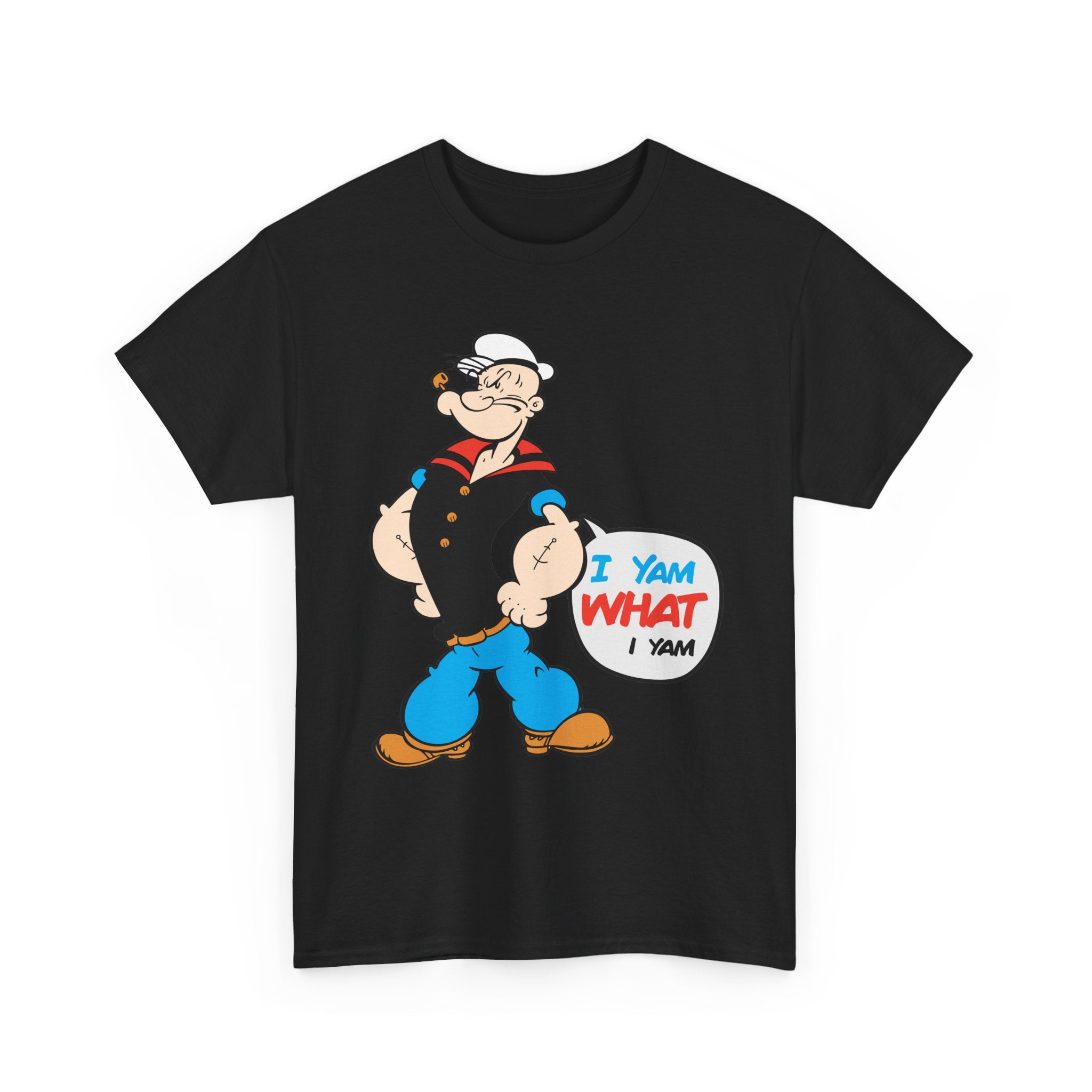 Popeye "I Yam What I Yam" Funny Cartoon Graphic T-Shirt