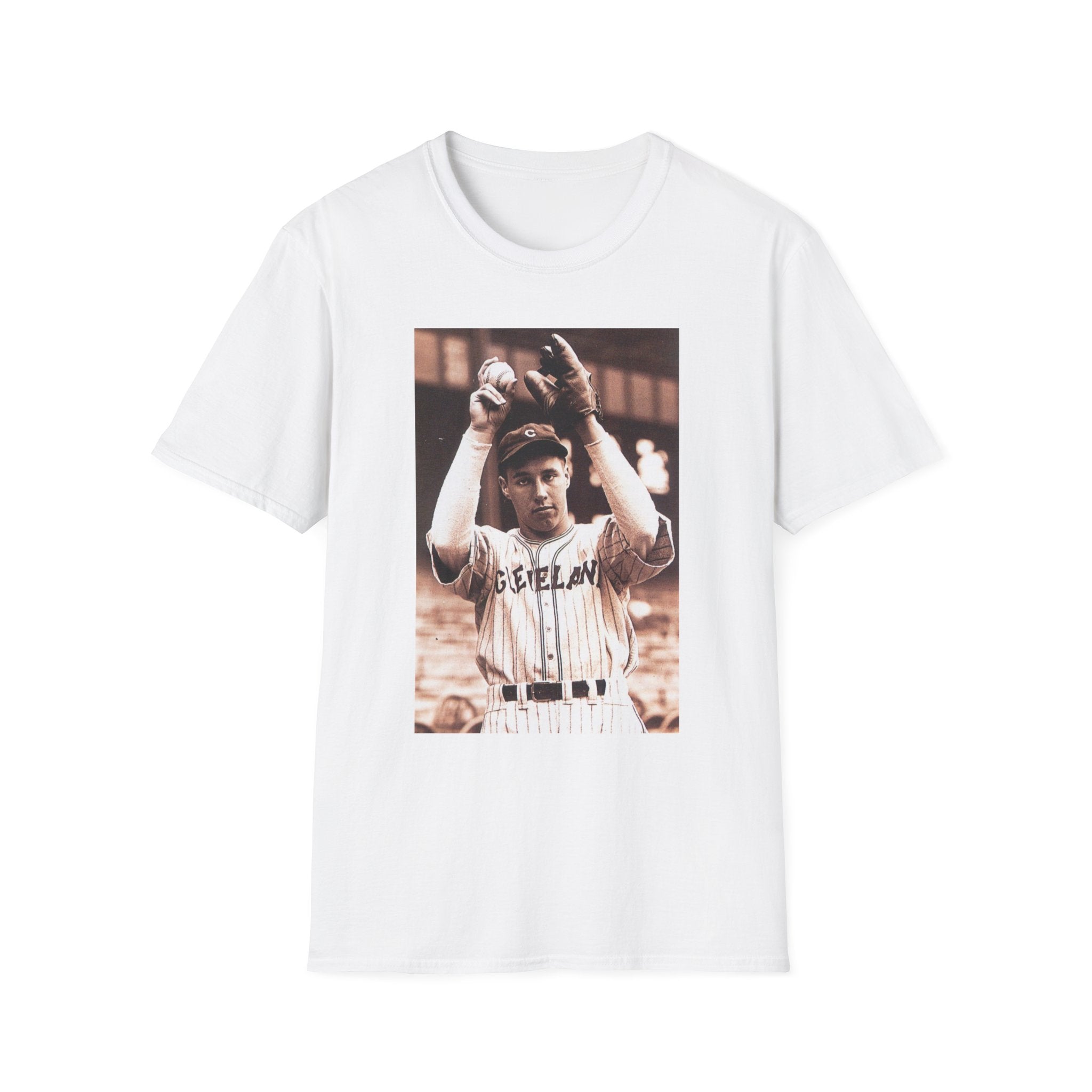 Vintage Baseball Player Photo T-Shirt — Retro Sports Tee