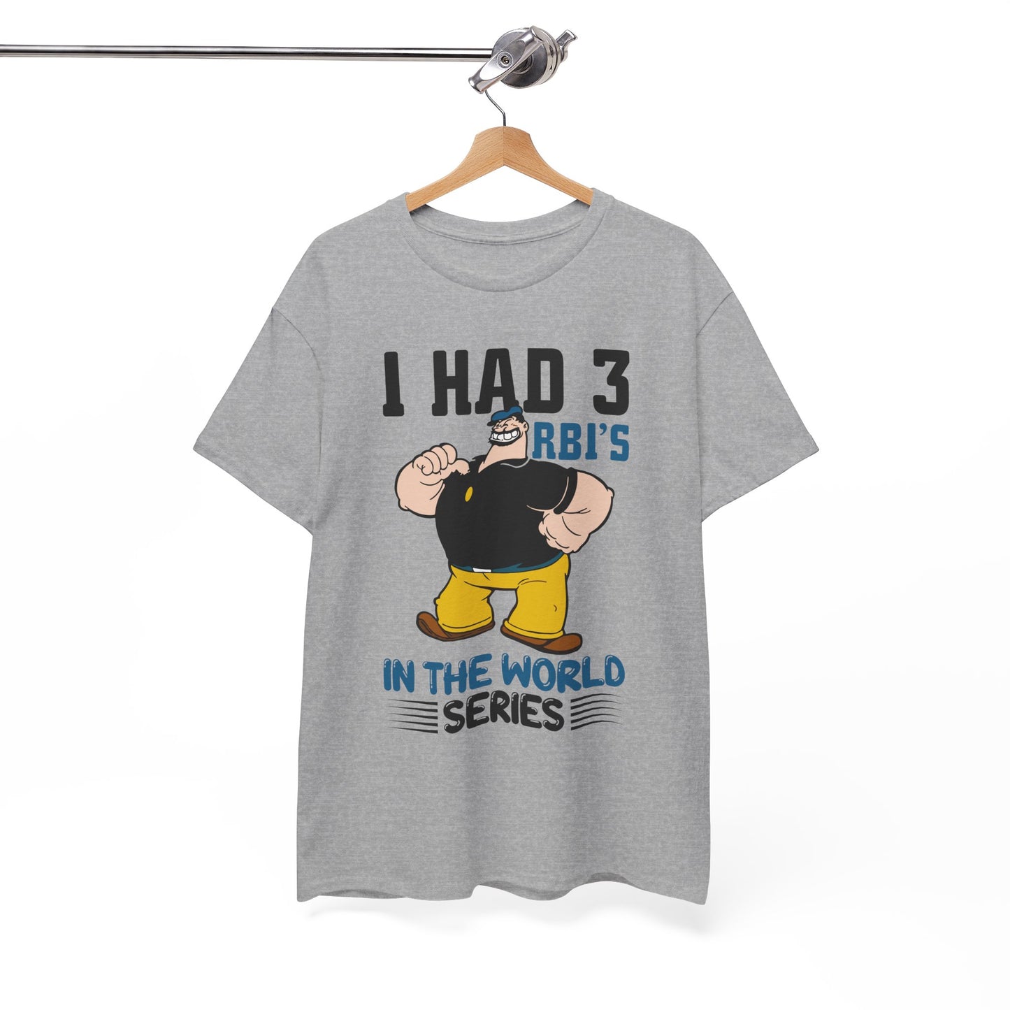 I Had 3 RBIs In the World Series Shirt - Funny Baseball Fan Graphic Tee