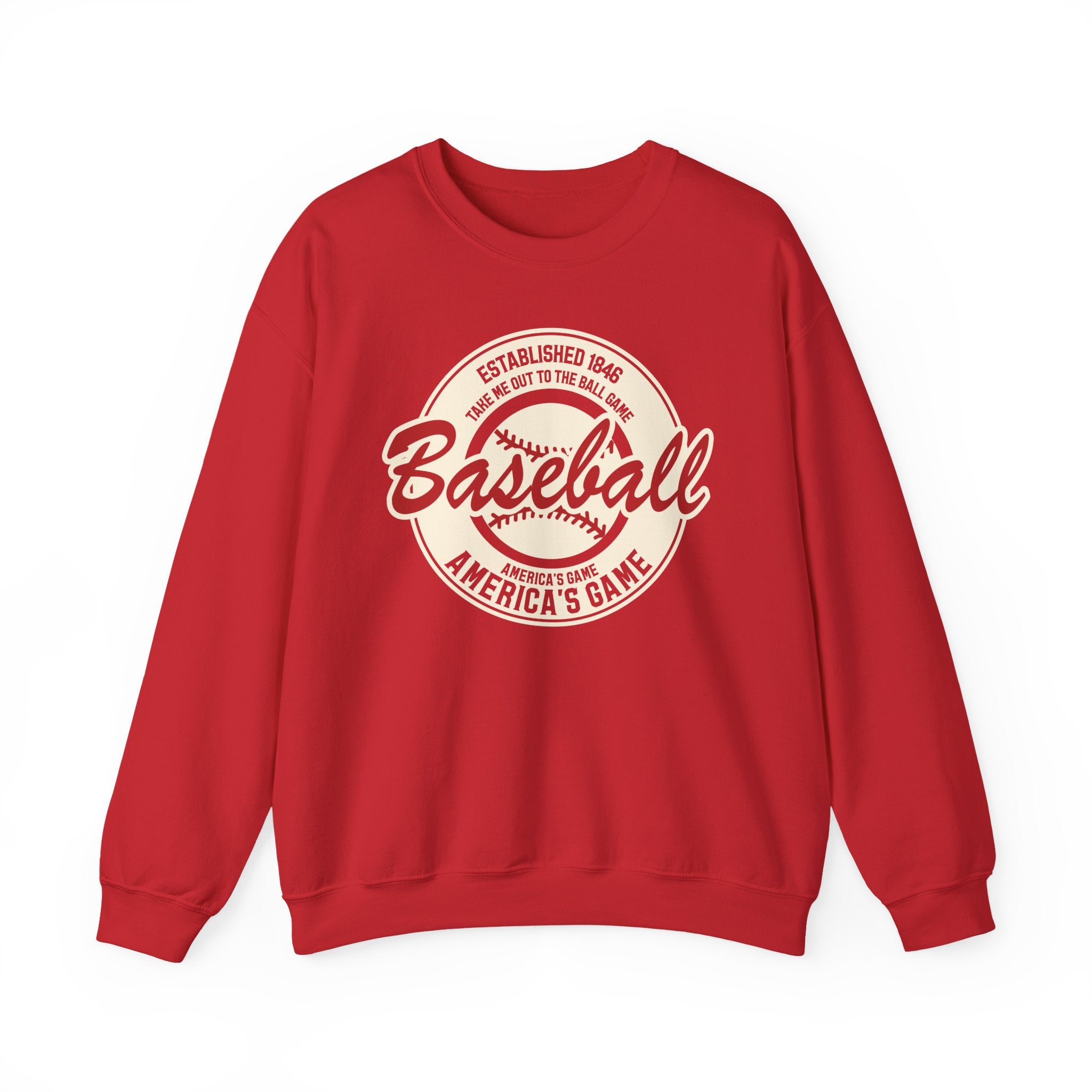 Vintage America's Game Sweatshirt - Classic Baseball Fan Crewneck