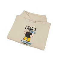 I Had 3 RBIs In the World Series Funny Baseball Fan Retro Cartoon Graphic Hoodie