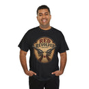 Red Revolver Graphic T-Shirt — Retro Western Guns Emblem