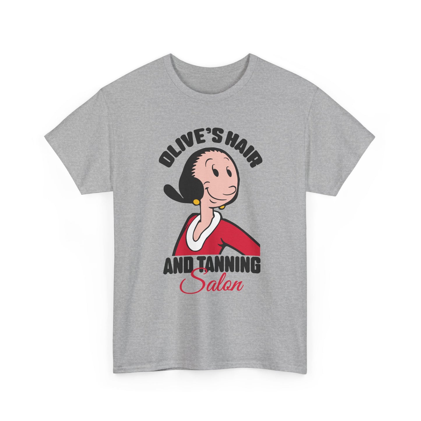 Olive's Hair and Tanning Salon Shirt - Funny Retro Parody Graphic Tee