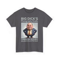 Big Dick's Photography Studio T-Shirt — Funny Novelty Graphic Tee (Open 24 Hours)