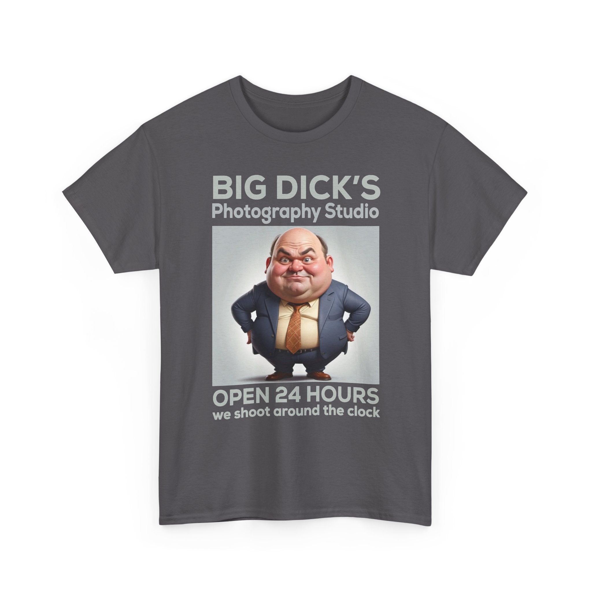 Big Dick's Photography Studio T-Shirt — Funny Novelty Graphic Tee (Open 24 Hours)