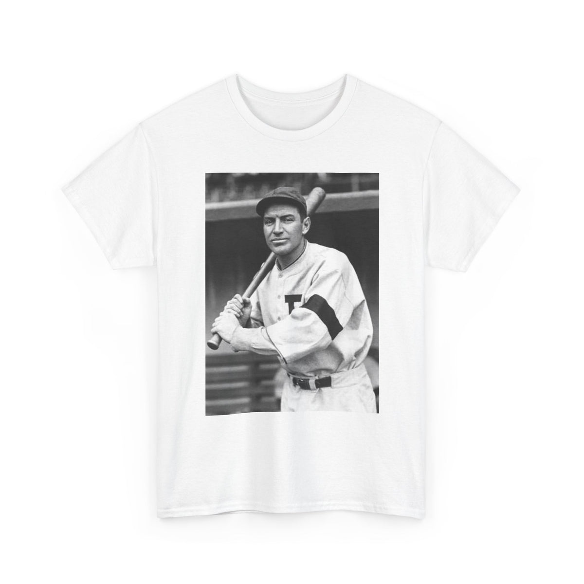 Retro Baseball Player T-Shirt - Old School Black & White Classic Legend Tee