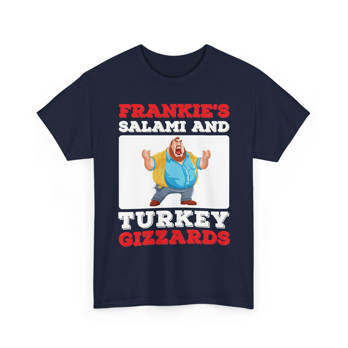 Frankie's Salami and Turkey Gizzards T-Shirt — Funny Retro Food Graphic Tee