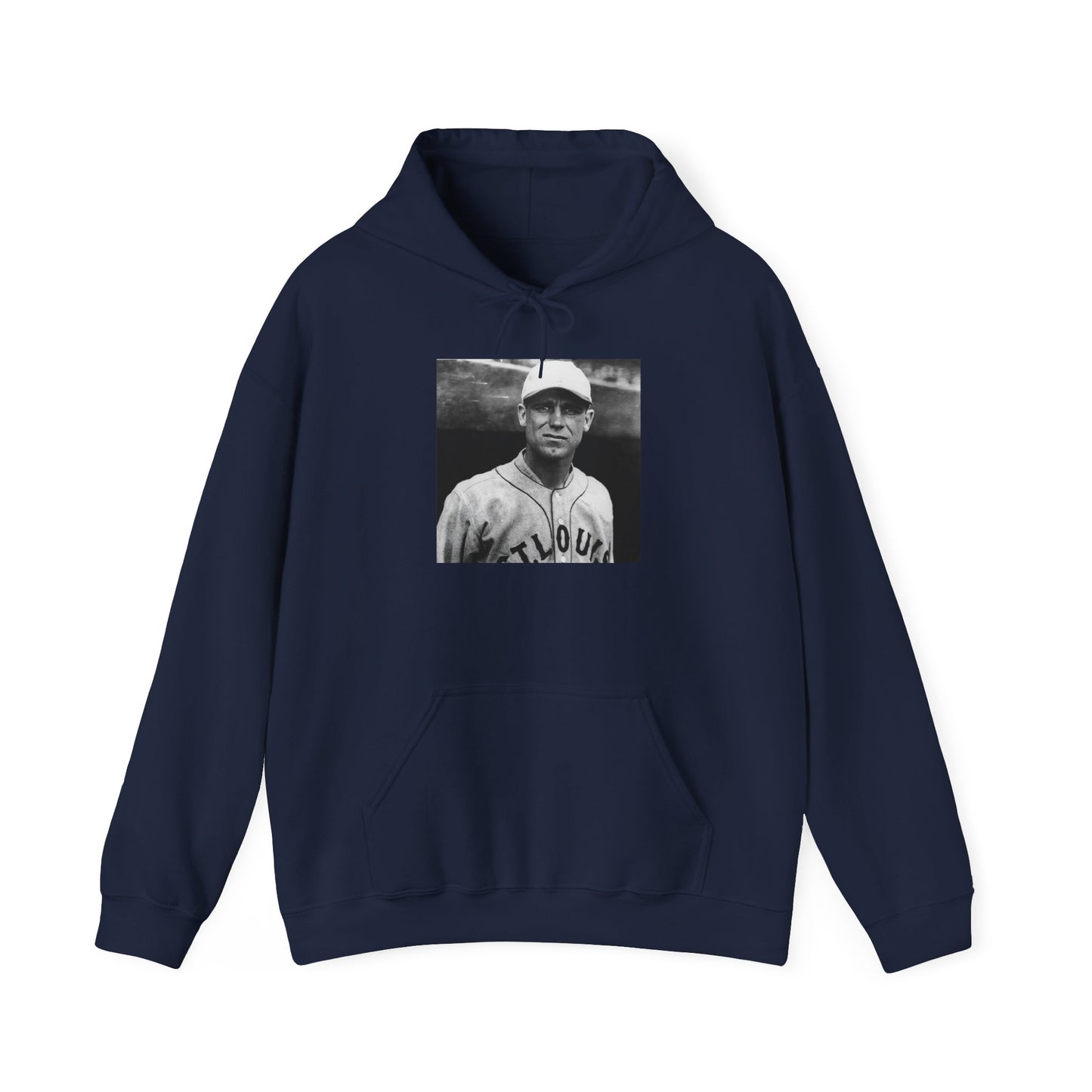 Vintage Baseball Player Hoodie — Classic Sports Graphic Pullover