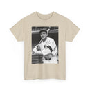 Retro Baseball Player T-Shirt - Old School Black & White Classic Legend Tee