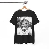 Vintage Baseball Catcher Portrait T-Shirt – Sports Tee