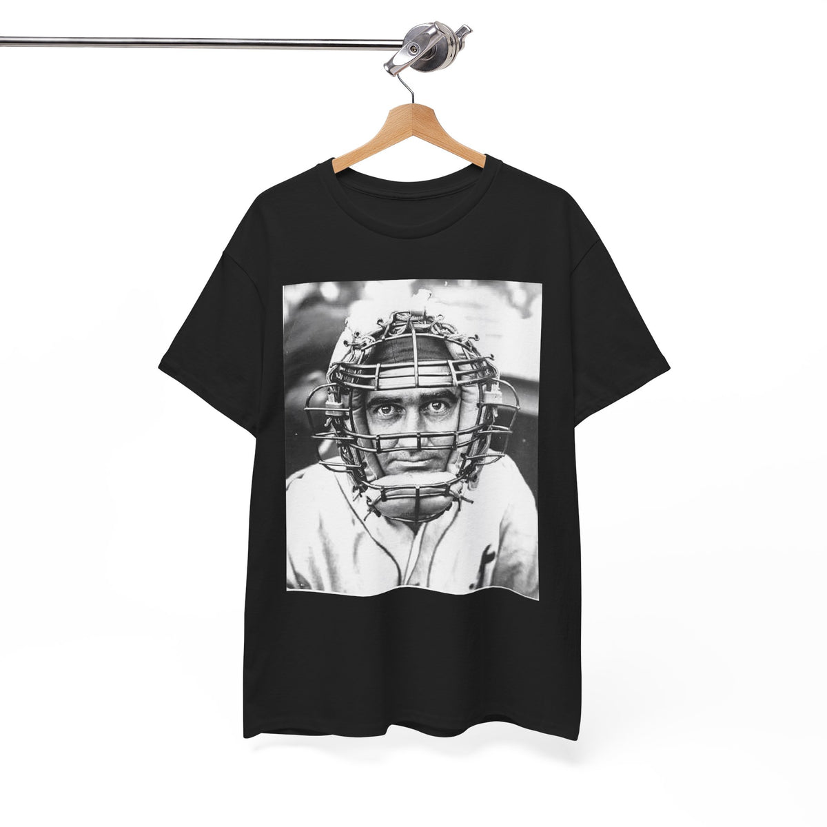 Vintage Baseball Catcher Portrait T-Shirt – Sports Tee