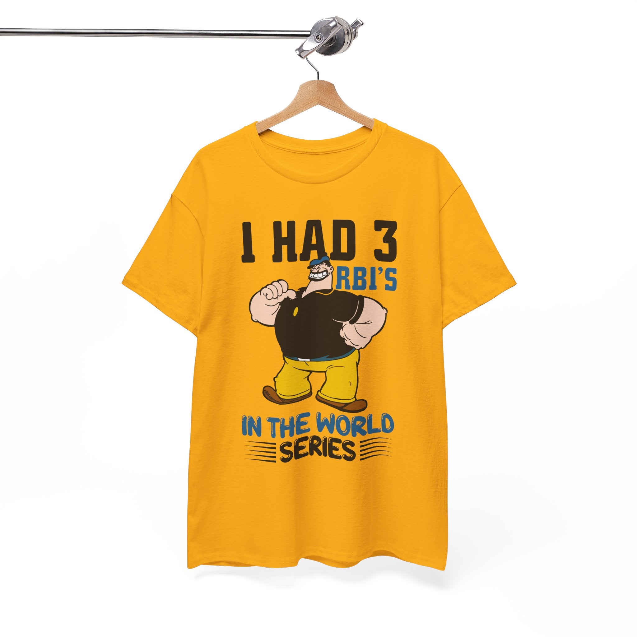 I Had 3 RBIs In the World Series Shirt - Funny Baseball Fan Graphic Tee