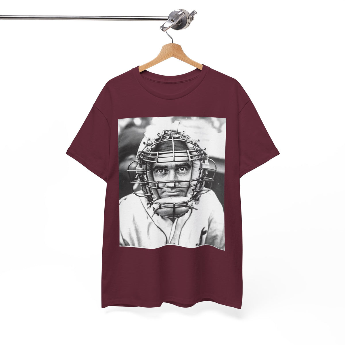 Vintage Baseball Catcher Portrait T-Shirt – Sports Tee