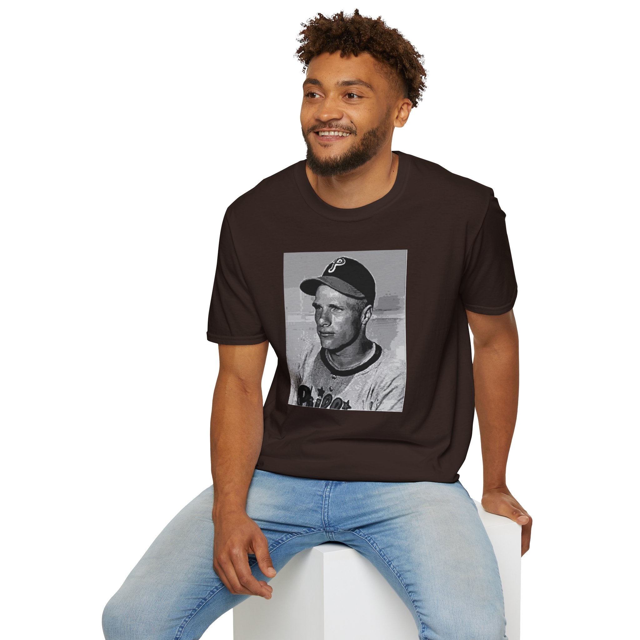 Vintage Philadelphia Phillies Baseball T‑Shirt — Retro Player Portrait