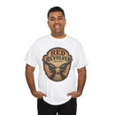 Red Revolver Graphic T-Shirt — Retro Western Guns Emblem