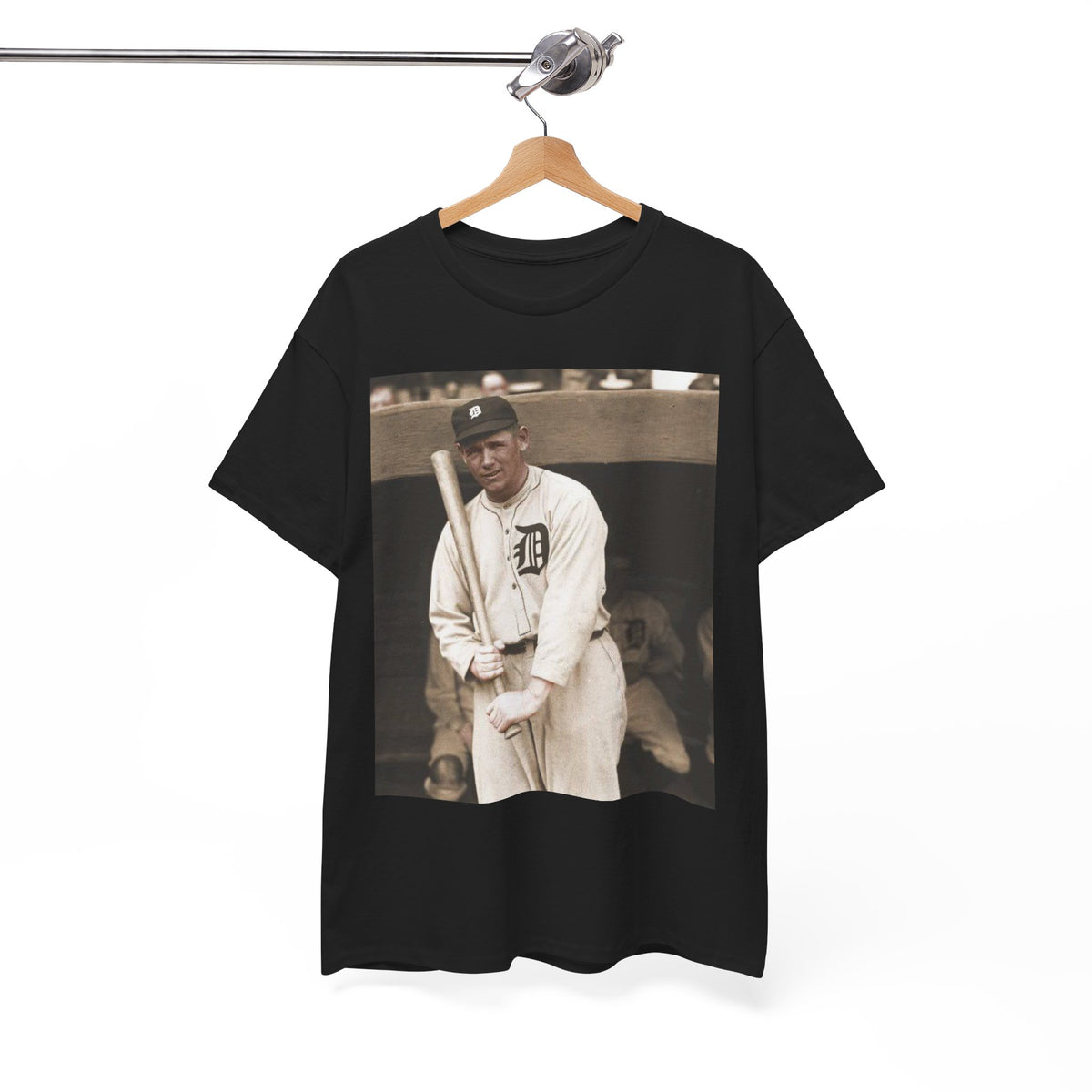 Vintage Detroit Baseball Photo T-Shirt — Retro Sports Legend Graphic Tee