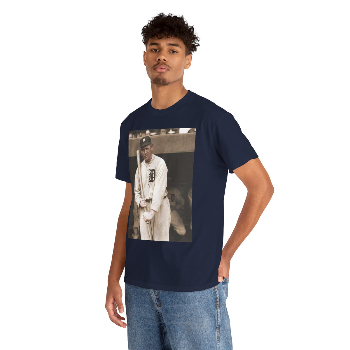 Vintage Detroit Baseball Photo T-Shirt — Retro Sports Legend Graphic Tee