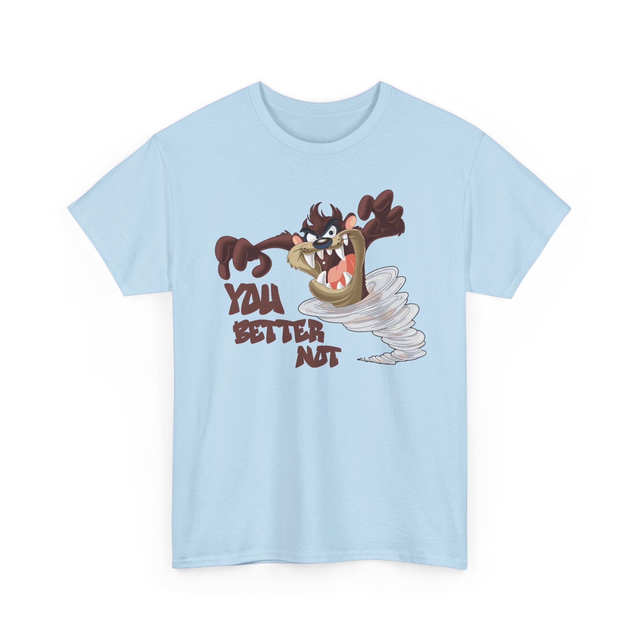 Taz Cartoon Tee — "You Better Not" Funny Looney Tunes Graphic T-Shirt
