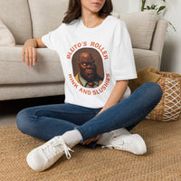 T-Shirt — "Bluto's Roller" Vintage Cartoon Portrait Tee (Rink & Slushies)