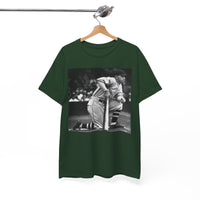 Vintage Baseball Photo T-Shirt – Classic Kneeling Player Graphic Tee