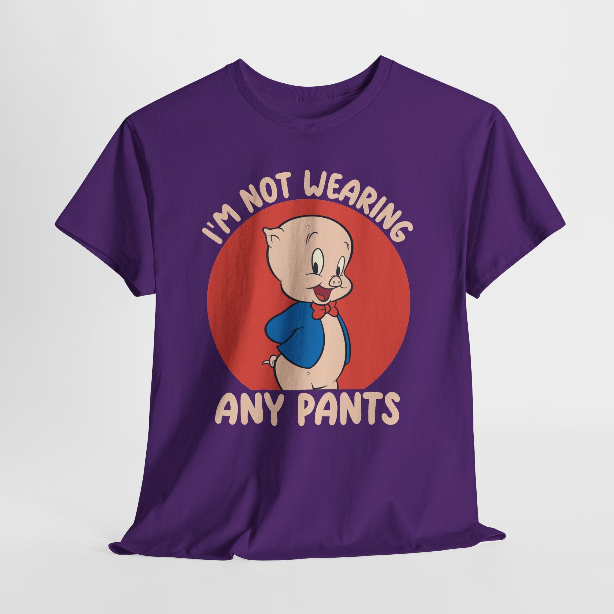 Cartoon Porky Pig “I’m Not Wearing Any Pants” Graphic Tee
