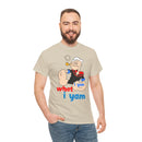 Popeye "I Yam What I Yam" Graphic Tee — Retro Cartoon Sailor Humor T-Shirt