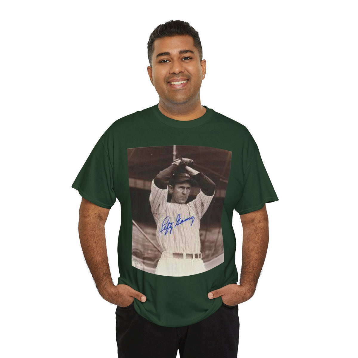 Vintage Babe Ruth Signed Photo T-Shirt — Retro Baseball Autograph Graphic Tee
