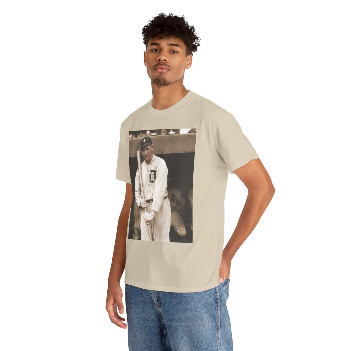 Vintage Detroit Baseball Photo T-Shirt — Retro Sports Legend Graphic Tee