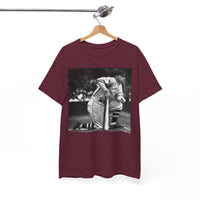 Vintage Baseball Photo T-Shirt – Classic Kneeling Player Graphic Tee