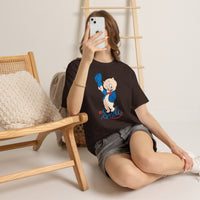 Retro Cartoon Pig 'Just Smile' T-Shirt