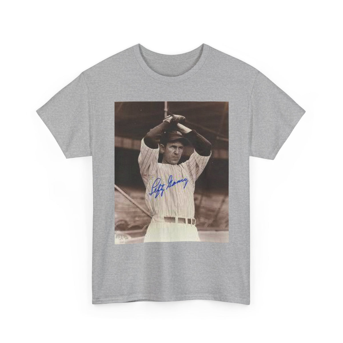 Vintage Babe Ruth Signed Photo T-Shirt — Retro Baseball Autograph Graphic Tee