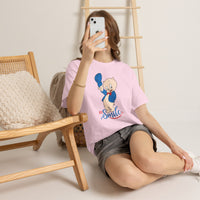 Retro Cartoon Pig 'Just Smile' T-Shirt