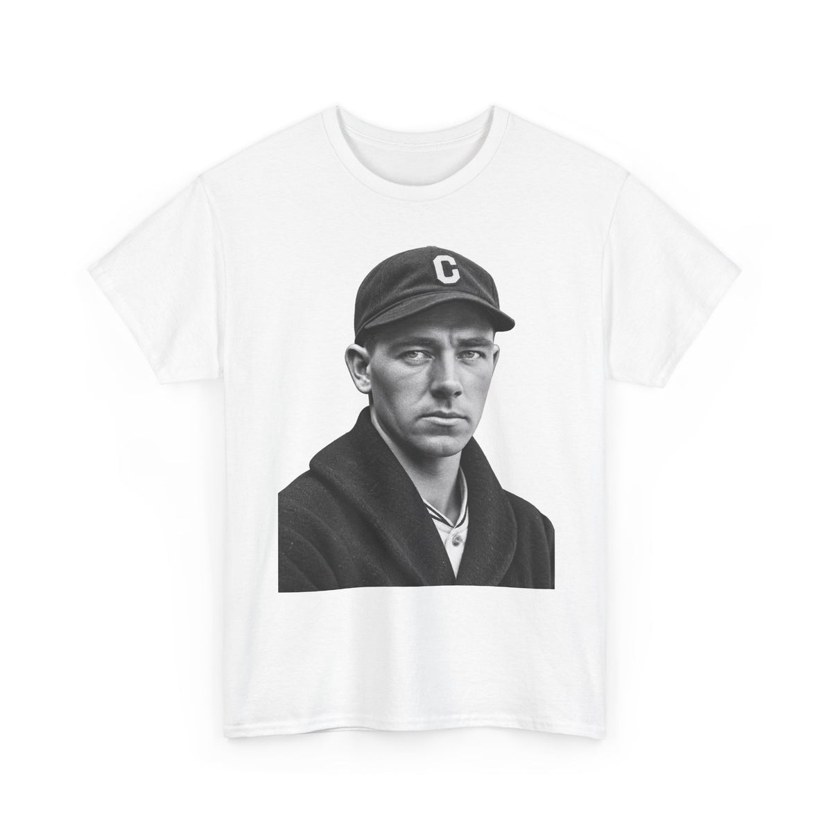 Vintage Baseball Player Portrait Tee