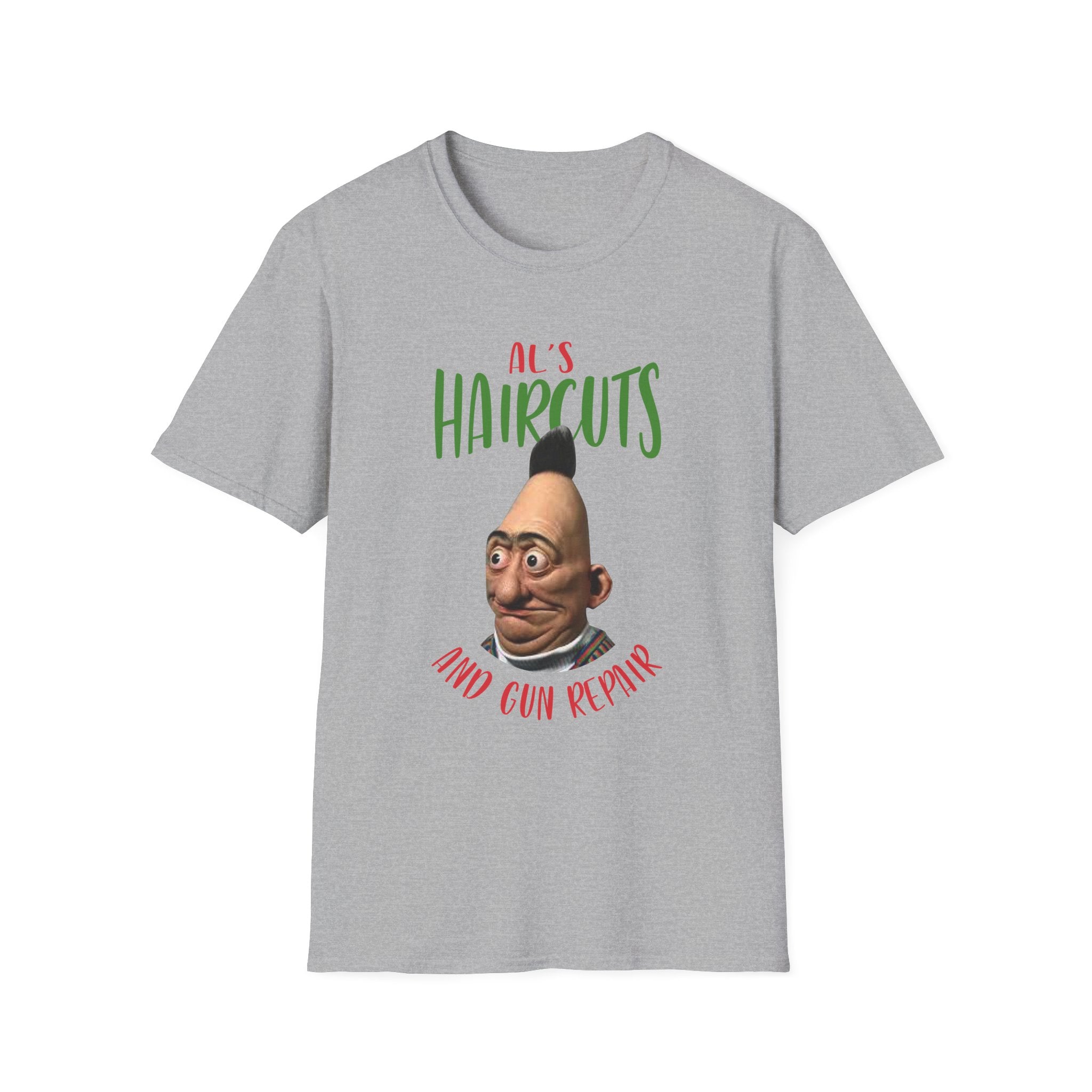 T-Shirt — "Al's Haircuts" Barber Shop Funny Graphic Tee