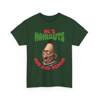 Al's Haircuts and Gun Repairs T-Shirt — Vintage Parody Barber Shop Tee