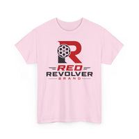 Red Revolver Logo Tee — Retro Gun Cylinder Graphic T-Shirt