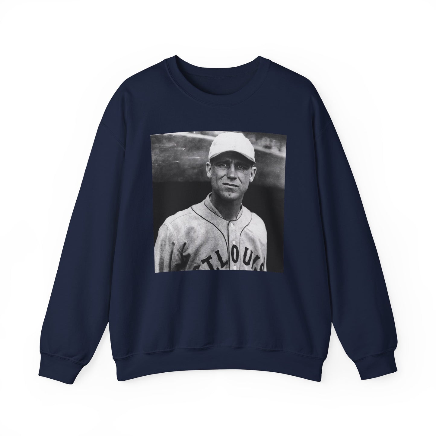Vintage Baseball Player Sweatshirt - Classic Sports Graphic Crewneck
