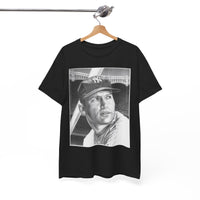 Vintage Baseball Portrait T-Shirt – Classic Retro Player Tee