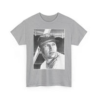 Vintage Baseball Portrait T-Shirt – Classic Retro Player Tee