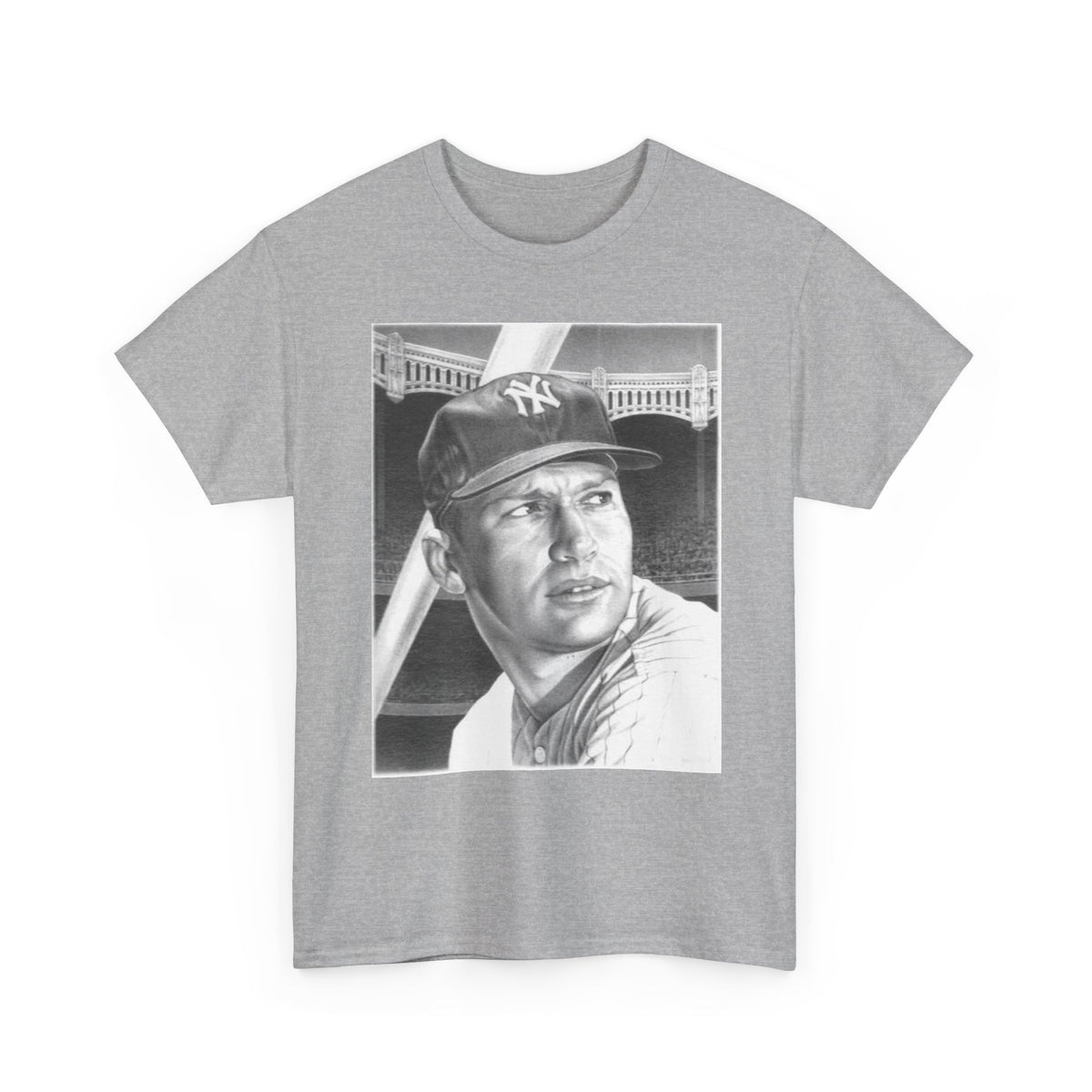 Vintage Baseball Portrait T-Shirt – Classic Retro Player Tee